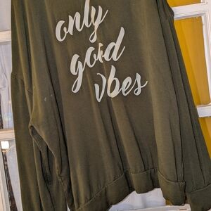 American Eagle Outfitters Olive Green Sweatshirt